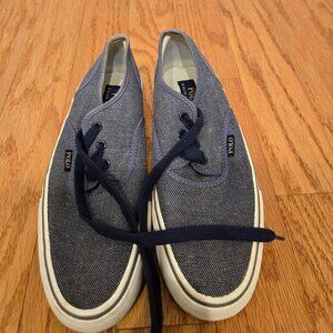 Mens Blue Textured Polo Ralph Lauren Sneakers size 8D